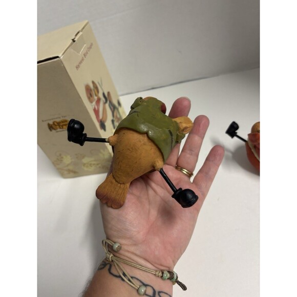 Rare Cracker Barrel Exclusive Harvest Bird Couple Fall Table Decor Resin w/Box - Picture 6 of 9